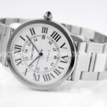 AF Factory Cartier Ronde Solo de Cartier W6701011 42mm Full Steel Roman Numerals Silver Dial (9) AF Factory Cartier Ronde Solo de Cartier W6701011 42mm Full Steel Roman Numerals Silver Dial