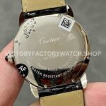 AF Factory Cartier Ronde Solo de Cartier W6701011 42mm Steel Leather Strap Roman Numerals Silver Dial