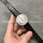 AF Factory Cartier Ronde Solo de Cartier W6701011 42mm Steel Leather Strap Roman Numerals Silver Dial