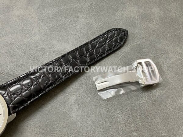 AF Factory Cartier Ronde Solo de Cartier W6701011 42mm Steel Leather Strap Roman Numerals Silver Dial