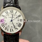 AF Factory Cartier Ronde Solo W6701011 42mm steel case leather strap silver dial watch