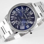 AF Factory Cartier Ronde Solo de Cartier WSRN0023 42mm Full Steel Roman Numerals Blue Dial