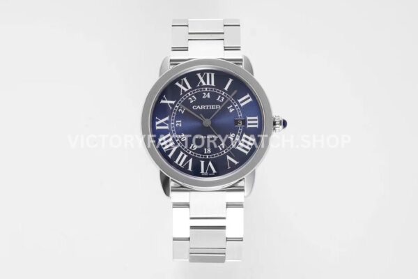 AF Factory Cartier Ronde Solo WSRN0023 42mm full steel bracelet blue dial watch