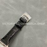 AF Factory Cartier Santos Dumont WSSA0023 27.5mm Steel Leather Strap Roman Numerals Silver Dial