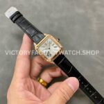 AF Factory Cartier Santos Dumont WGSA0021 31.4mm Rose Gold Leather Strap Roman Numerals Silver Dial (1) AF Factory Cartier Santos Dumont WGSA0021 31.4mm Rose Gold Leather Strap Roman Numerals Silver Dial