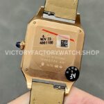 AF Factory Cartier Santos Dumont WGSA0021 31.4mm Rose Gold Leather Strap Roman Numerals Silver Dial (2) AF Factory Cartier Santos Dumont WGSA0021 31.4mm Rose Gold Leather Strap Roman Numerals Silver Dial