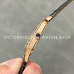 AF Factory Cartier Santos Dumont WGSA0021 31.4mm Rose Gold Leather Strap Roman Numerals Silver Dial (5) AF Factory Cartier Santos Dumont WGSA0021 31.4mm Rose Gold Leather Strap Roman Numerals Silver Dial