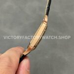 AF Factory Cartier Santos Dumont WGSA0021 31.4mm Rose Gold Leather Strap Roman Numerals Silver Dial (8) AF Factory Cartier Santos Dumont WGSA0021 31.4mm Rose Gold Leather Strap Roman Numerals Silver Dial