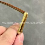 AF Factory Cartier Tank Américaine w2601556 19mm Yellow Gold Leather Strap White Dial (2) AF Factory Cartier Tank Américaine W2601556 19mm Yellow Gold Leather Strap Roman Numerals White Dial