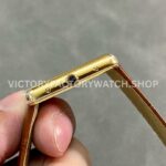 AF Factory Cartier Tank Américaine w2601556 19mm Yellow Gold Leather Strap White Dial (8) AF Factory Cartier Tank Américaine W2601556 19mm Yellow Gold Leather Strap Roman Numerals White Dial