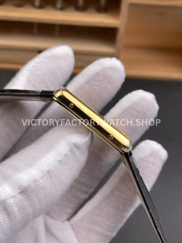AF Factory Cartier Tank WGTA0343 25.5mm Rose Gold Leather Strap Roman Numerals White Dial