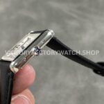 AF Factory Cartier Tank WSTA0042 22mm Black Leather Strap Roman Numerals White Dial
