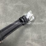 AF Factory Cartier Tank WSTA0042 22mm Black Leather Strap Roman Numerals White Dial