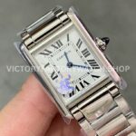 AF Factory Cartier Tank WSTA0051 22mm Full Steel Roman Numerals White Dial (4) AF Factory Cartier Tank WSTA0051 22mm Full Steel Roman Numerals White Dial