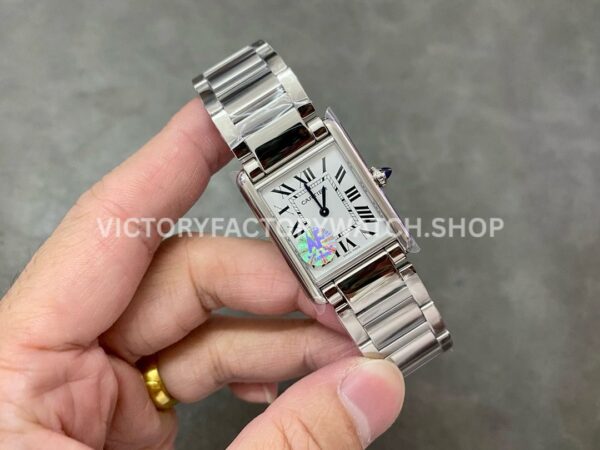 AF Factory Cartier Tank WSTA0052 25.5mm Full Steel Roman Numerals White Dial