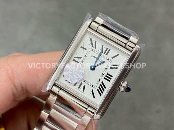 AF Factory Cartier Tank WSTA0052 25.5mm Full Steel Roman Numerals White Dial
