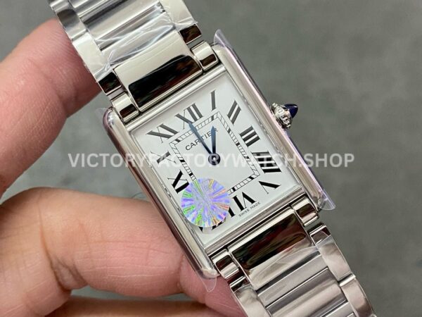 AF Factory Cartier Tank WSTA0052 25.5mm Full Steel Roman Numerals White Dial