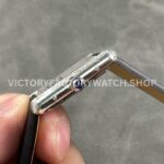 AF Factory Cartier Tank WSTA0109 25.5mm Black Leather Strap Diamond Bezel Roman Numerals White Dial