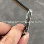 AF Factory Cartier Tank WSTA0109 25.5mm Black Leather Strap Diamond Bezel Roman Numerals White Dial