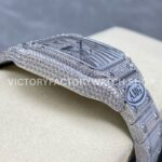 AMG Factory Cartier Santos 40mm Full Diamond Arabic Number Diamond Dial (1) AMG Factory Cartier Santos 40mm Full Diamond Arabic Number Diamond Dial