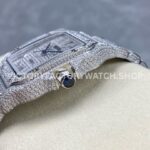 AMG Factory Cartier Santos 40mm Full Diamond Arabic Number Diamond Dial (4) AMG Factory Cartier Santos 40mm Full Diamond Arabic Number Diamond Dial
