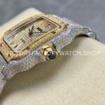 AMG Factory Cartier Santos 40mm Full Diamond Gold Diamond Steel Arabic Number Diamond Dial