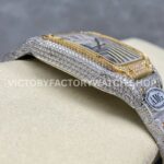AMG Factory Cartier Santos 40mm Full Diamond Gold Diamond Steel Roman Number White Dial (1) AMG Factory Cartier Santos 40mm Full Diamond Gold Diamond Steel Roman Number White Dial
