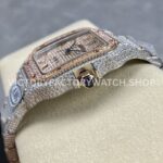 AMG Factory Cartier Santos 40mm Full Diamond Rose Gold Diamond Steel Rose Gold Arabic Number Diamond Dia ( (4) AMG Factory Cartier Santos 40mm Full Diamond Rose Gold Diamond Steel Rose Gold Arabic Number Diamond Dial