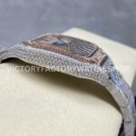 AMG Factory Cartier Santos 40mm Full Diamond Rose Gold Diamond Steel Rose Gold Roman Number Diamond Dial (1 (6) AMG Factory Cartier Santos 40mm Full Diamond Rose Gold Diamond Steel Rose Gold Roman Number Diamond Dial