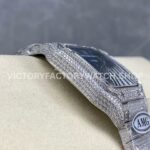AMG Factory Cartier Santos 40mm Full Diamond Steel Roman Number Blue Dial (7) AMG Factory Cartier Santos 40mm Full Diamond Steel Roman Number Blue Dial