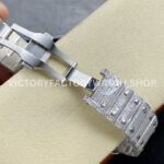 AMG Factory Cartier Santos 40mm Full Diamond Steel Roman Number Diamond Dial (6) AMG Factory Cartier Santos 40mm Full Diamond Steel Roman Number Diamond Dial