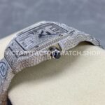 AMG Factory Cartier Santos 40mm Full Diamond Steel Roman Number Diamond Dial (7) AMG Factory Cartier Santos 40mm Full Diamond Steel Roman Number Diamond Dial