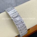 AMG Factory Cartier Santos 40mm Full Diamond Steel Roman Number Diamond Dial (9) AMG Factory Cartier Santos 40mm Full Diamond Steel Roman Number Diamond Dial