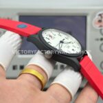 AOF Factory IWC Pilot Black Aces IW326905 41mm Black Ceramic Red Rubber Strap White Dial (4) AOF Factory IWC Pilot Black Aces IW326905 41mm Black Ceramic Red Rubber Strap White Dial