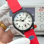 AOF Factory IWC Pilot Black Aces IW326905 41mm Black Ceramic Red Rubber Strap White Dial (6) AOF Factory IWC Pilot Black Aces IW326905 41mm Black Ceramic Red Rubber Strap White Dial
