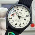 AOF Factory IWC Pilot Black Aces IW326905 41mm Ceramic Textile Strap White Dial (4) AOF Factory IWC Pilot Black Aces IW326905 41mm Ceramic Textile Strap White Dial