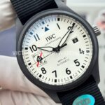 AOF Factory IWC Pilot Black Aces IW326905 41mm Ceramic Textile Strap White Dial (7) AOF Factory IWC Pilot Black Aces IW326905 41mm Ceramic Textile Strap White Dial