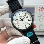 AOF Factory IWC Pilot Black Aces IW326905 41mm Ceramic Textile Strap White Dial (8) AOF Factory IWC Pilot Black Aces IW326905 41mm Ceramic Textile Strap White Dial