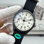 AOF Factory IWC Pilot Black Aces IW326905 41mm Ceramic Textile Strap White Dial (9) AOF Factory IWC Pilot Black Aces IW326905 41mm Ceramic Textile Strap White Dial