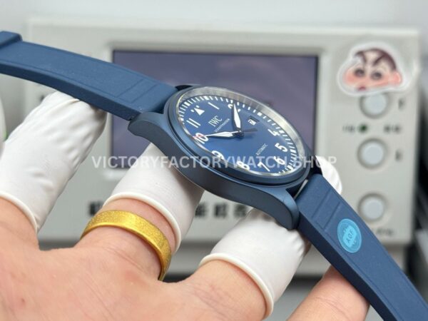 AOF Factory IWC Pilot IW328101 41mm Blue Ceramic Blue Rubber Strap Blue Dial (3) AOF Factory IWC Pilot IW328101 41mm Blue Ceramic Blue Rubber Strap Blue Dial