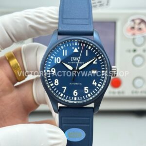 AOF Factory IWC Pilot IW328101 41mm Blue Ceramic Blue Rubber Strap Blue Dial (9) AOF Factory IWC Pilot IW328101 41mm blue ceramic replica watch