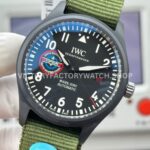 AOF Factory IWC Pilot Mark XVIII IW324712 41mm Black Ceramic Textile Strap Black Dial (2) AOF Factory IWC Pilot Mark XVIII IW324712 41mm Black Ceramic Textile Strap Black Dial