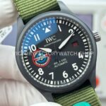 AOF Factory IWC Pilot Mark XVIII IW324712 41mm Black Ceramic Textile Strap Black Dial (3) AOF Factory IWC Pilot Mark XVIII IW324712 41mm Black Ceramic Textile Strap Black Dial