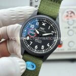 AOF Factory IWC Pilot Mark XVIII IW324712 41mm Black Ceramic Textile Strap Black Dial (4) AOF Factory IWC Pilot Mark XVIII IW324712 41mm Black Ceramic Textile Strap Black Dial