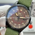 AOF Factory IWC Pilot Mark XVIII Miramar IW324702 41mm Black Ceramic Textile Strap Grey Dial (1) AOF Factory IWC Pilot Mark XVIII Miramar IW324702 41mm Black Ceramic Textile Strap Green Dial
