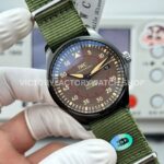 AOF Factory IWC Pilot Mark XVIII Miramar IW324702 41mm Black Ceramic Textile Strap Grey Dial (4) AOF Factory IWC Pilot Mark XVIII Miramar IW324702 41mm Black Ceramic Textile Strap Green Dial