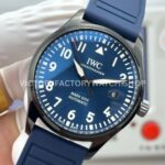 AOF Factory IWC Pilot Mark Xviii IW324703 41mm Black Ceramic Blue Rubber Strap Blue Dial (2) AOF Factory IWC Pilot Mark XVIII IW324703 41mm Black Ceramic Blue Rubber Strap Blue Dial