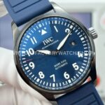 AOF Factory IWC Pilot Mark Xviii IW324703 41mm Black Ceramic Blue Rubber Strap Blue Dial (3) AOF Factory IWC Pilot Mark XVIII IW324703 41mm Black Ceramic Blue Rubber Strap Blue Dial