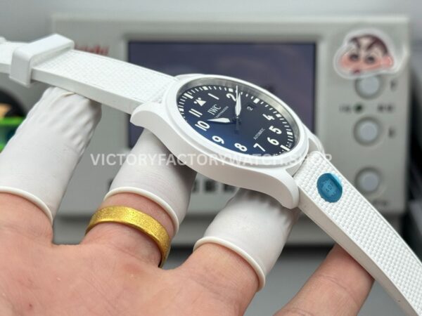 AOF Factory IWC Pilot Top Gun Lake Tahoe IW328104 41mm White Ceramic Textile Strap Black Dial (6) AOF Factory IWC Pilot Top Gun Lake Tahoe IW328104 41mm White Ceramic Textile Strap Black Dial