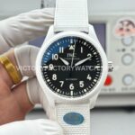 AOF Factory IWC Pilot Top Gun Lake Tahoe IW328104 41mm White Ceramic Textile Strap Black Dial (9) AOF Factory IWC Pilot Top Gun Lake Tahoe IW328104 41mm replica watch